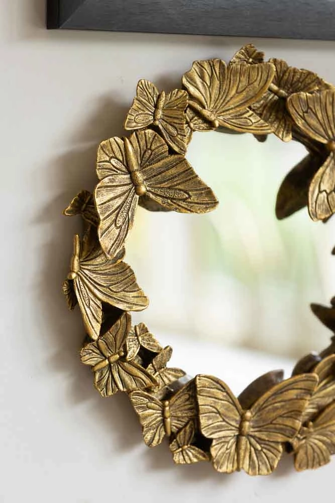 Gold Butterfly Mirror