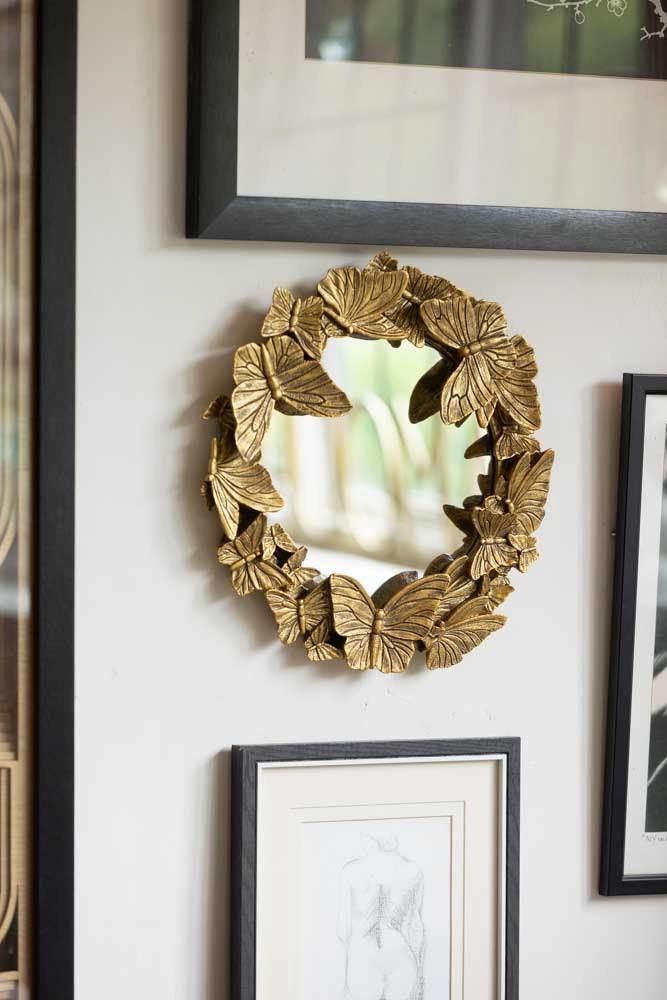 Gold Butterfly Mirror