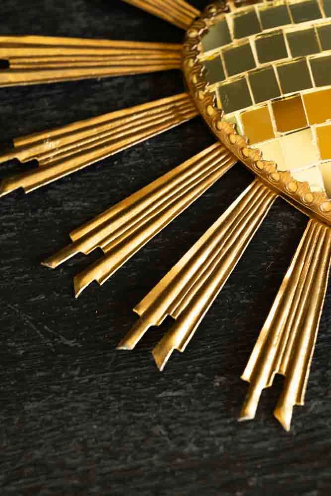 Gold Disco Ball Heart Hanging Ornament