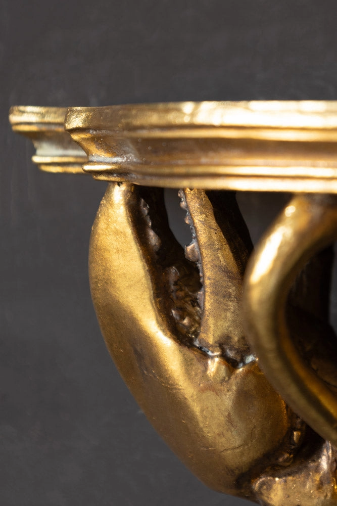 Gold-Effect Lobster Wall Shelf