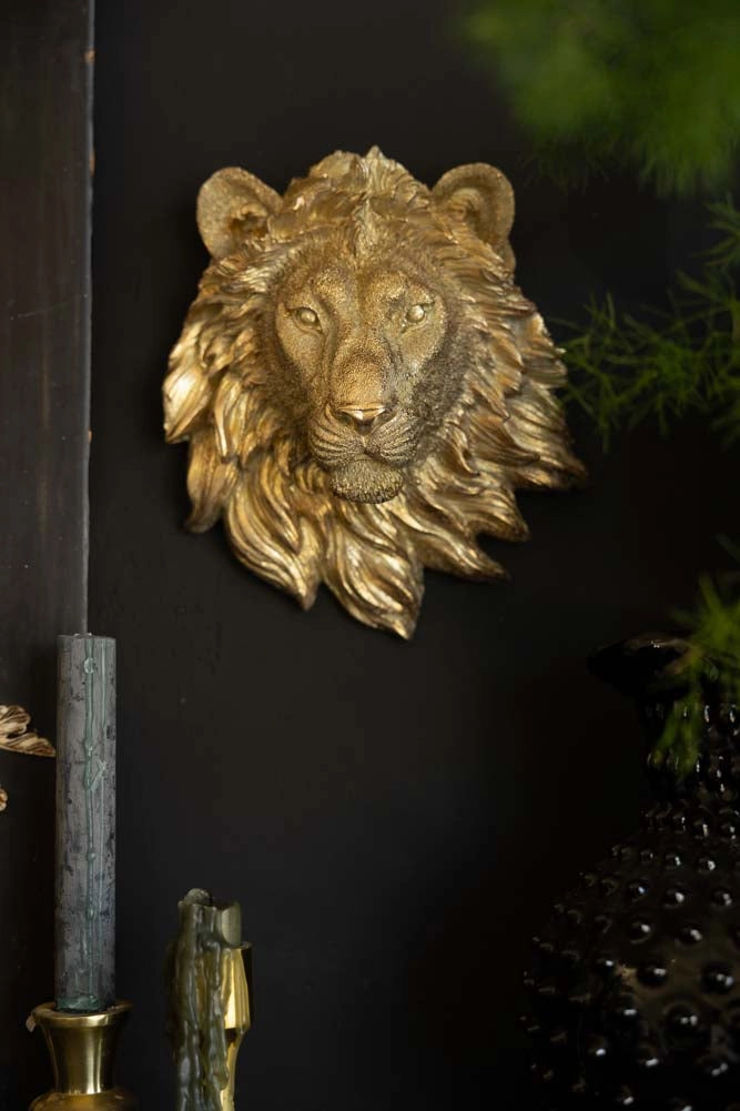 Gold Lion Wall Ornament 