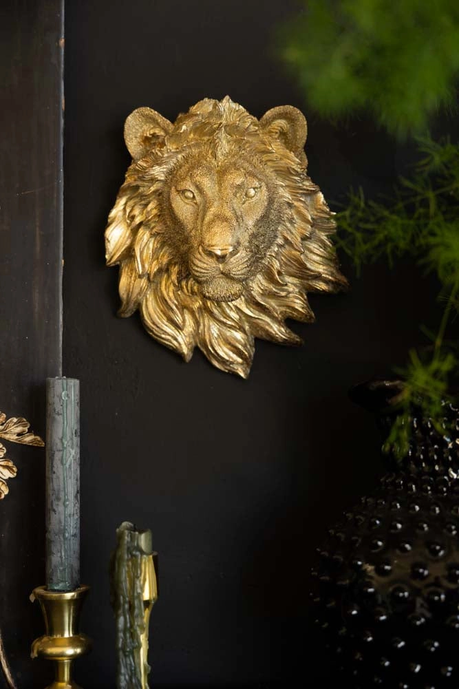 Gold Lion Wall Ornament