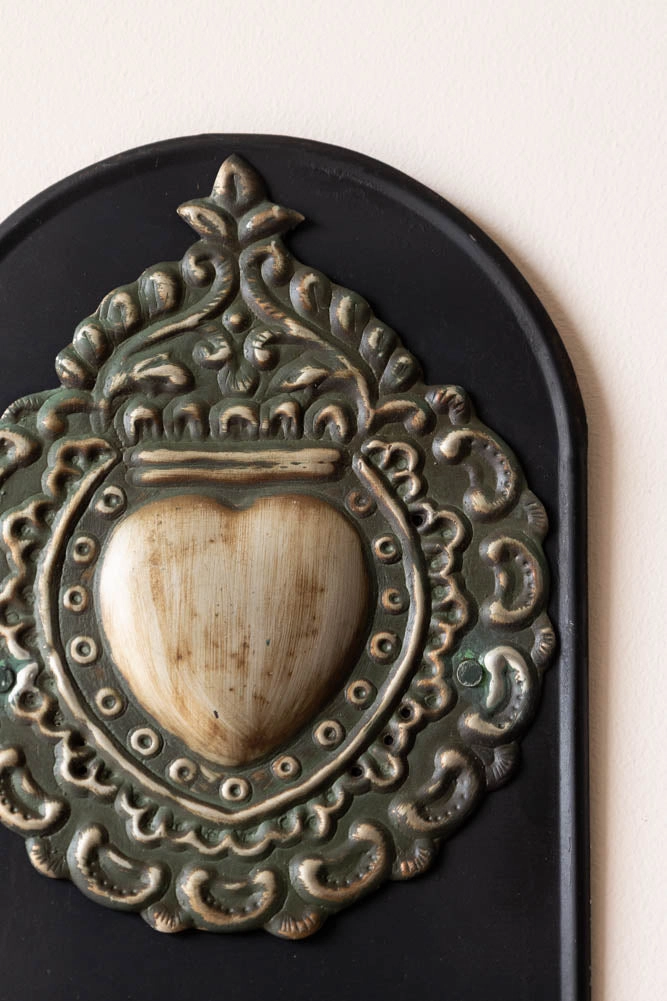 Gold Milagro Heart Candlestick Wall Sconce