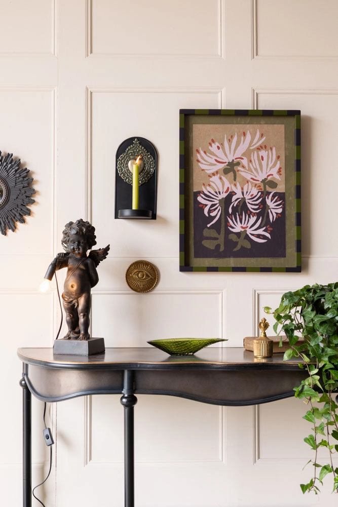 Gold Milagro Heart Candlestick Wall Sconce