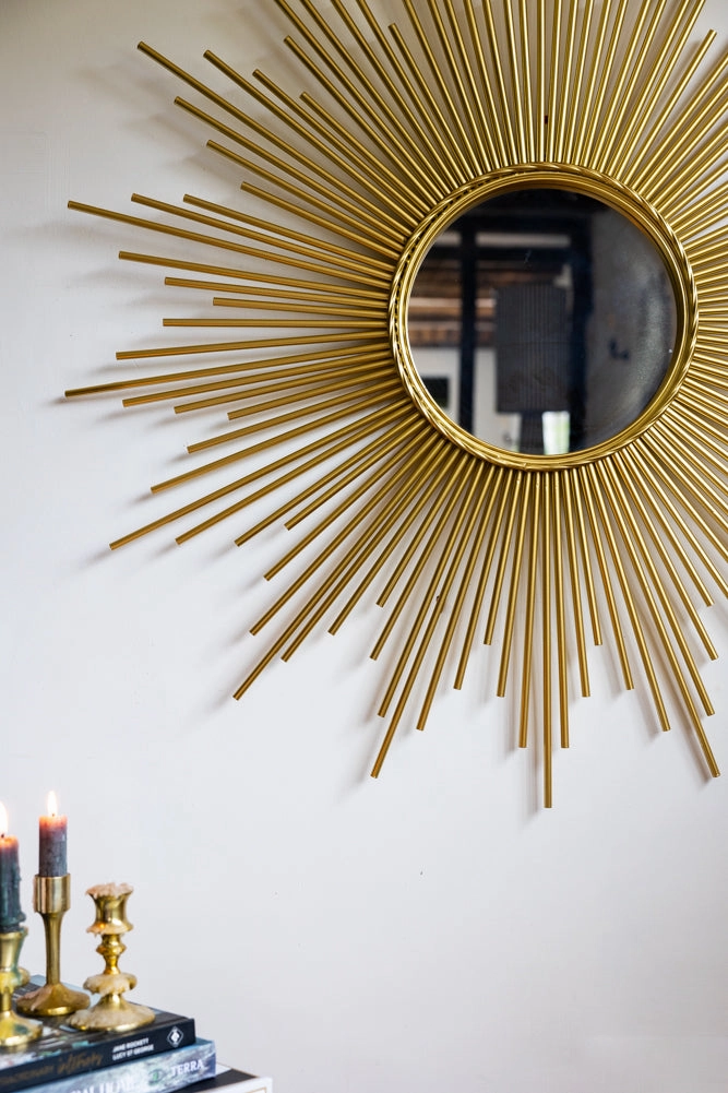 Gold Starburst Framed Decorative Mirror