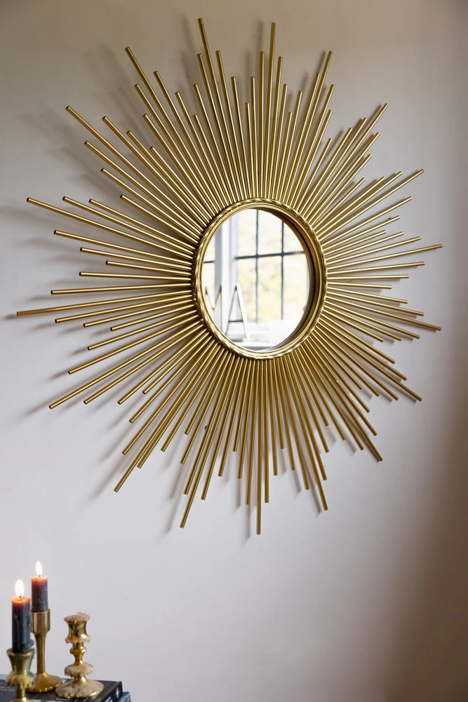 Gold Starburst Framed Decorative Mirror
