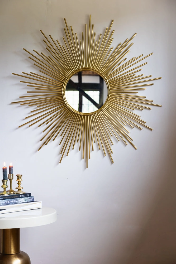 Gold Starburst Framed Decorative Mirror 
