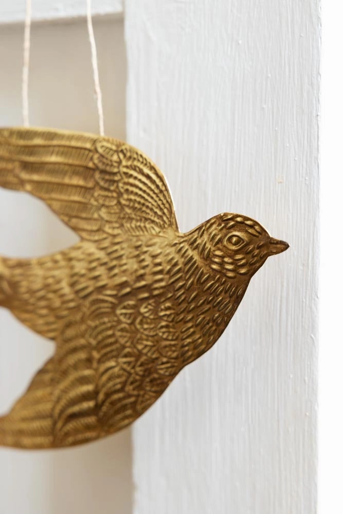 Gold Swallow Hanging Ornament