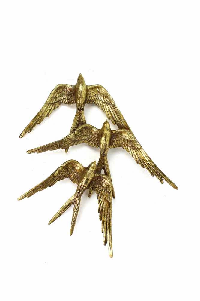 Golden Swallows Bird Wall Hanging