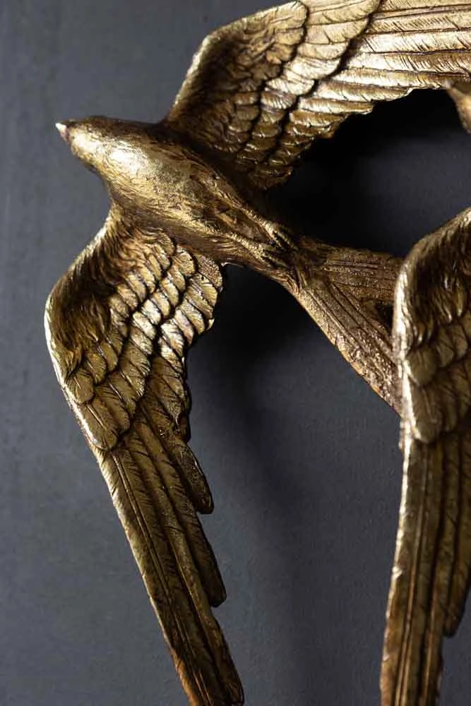 Golden Swallows Bird Wall Hanging