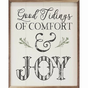 Good Tidings Of Comfort And Joy Wood Framed Print 