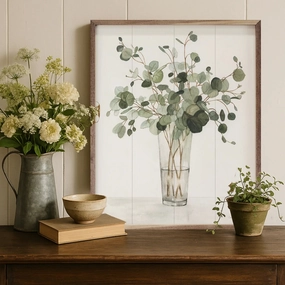 Gorgeous Greens Wood Framed Print 