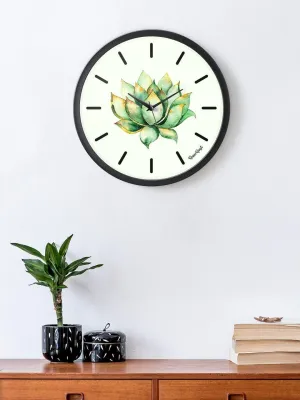 Green cactus Multicolor Wall Clock 