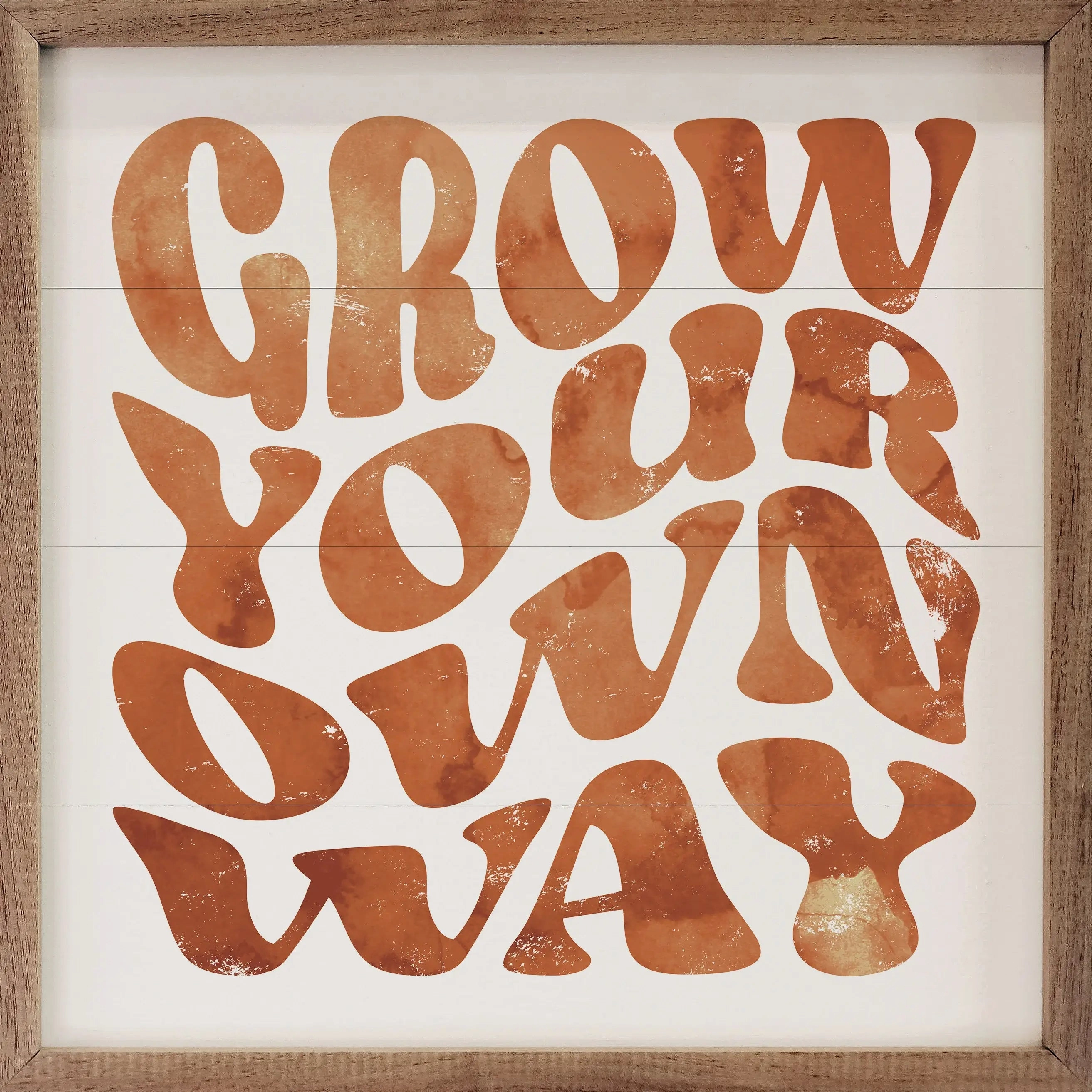 Grow Your Own Way Wood Framed Print 