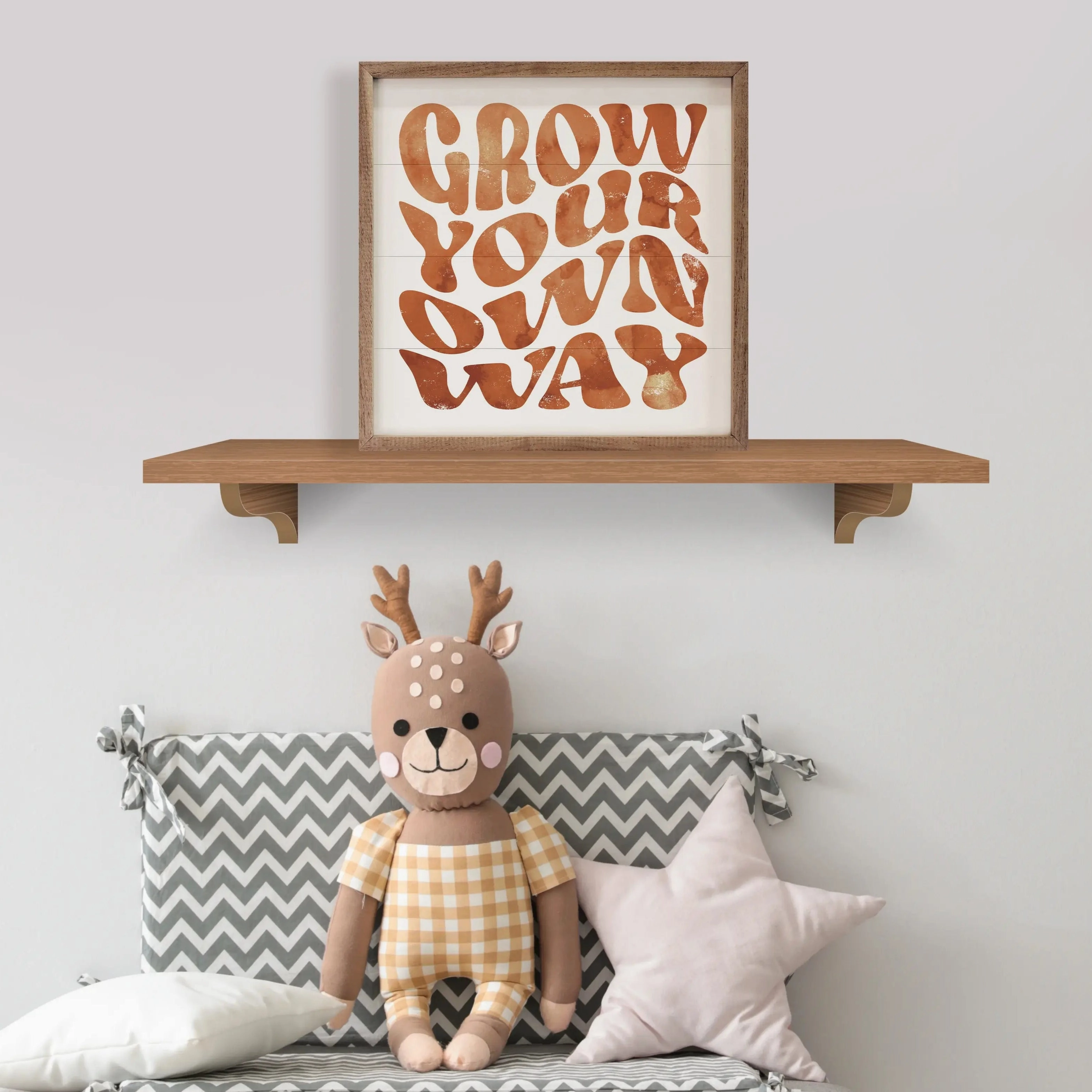 Grow Your Own Way Wood Framed Print