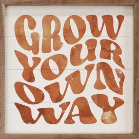 Grow Your Own Way Wood Framed Print 