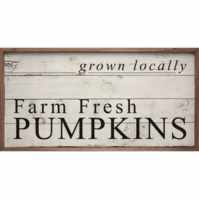 Grown Locally Pumpkins Wood Framed Print 