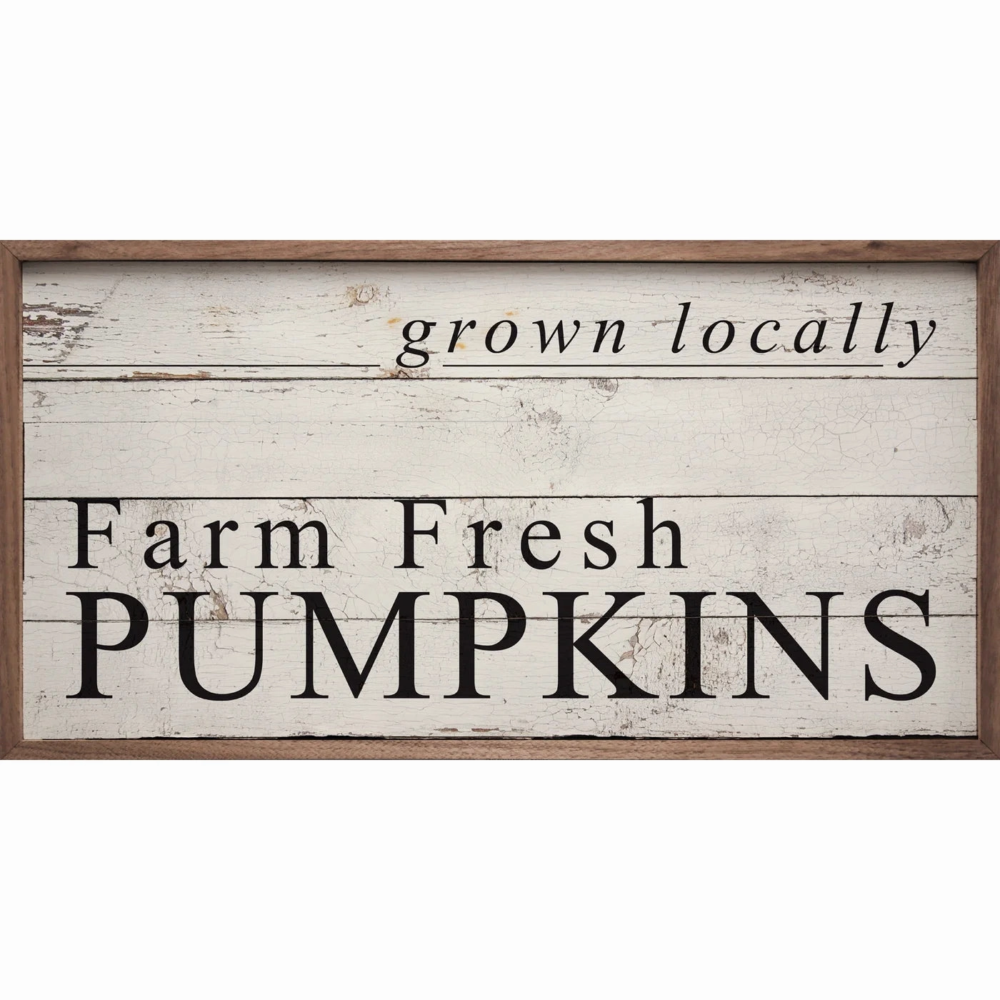Grown Locally Pumpkins Wood Framed Print 