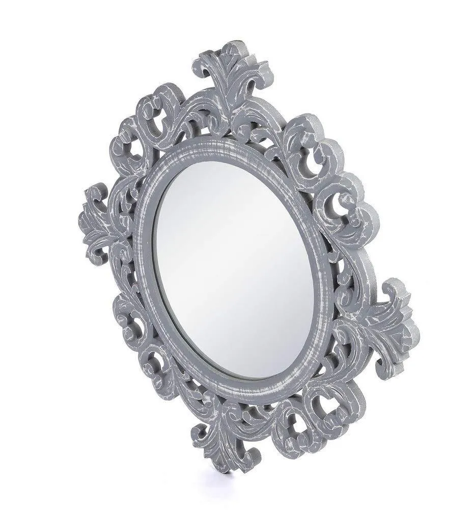 Handcrafted Wood Wall Mirror (50 cm x 50 cm x 2 cm, Multi)