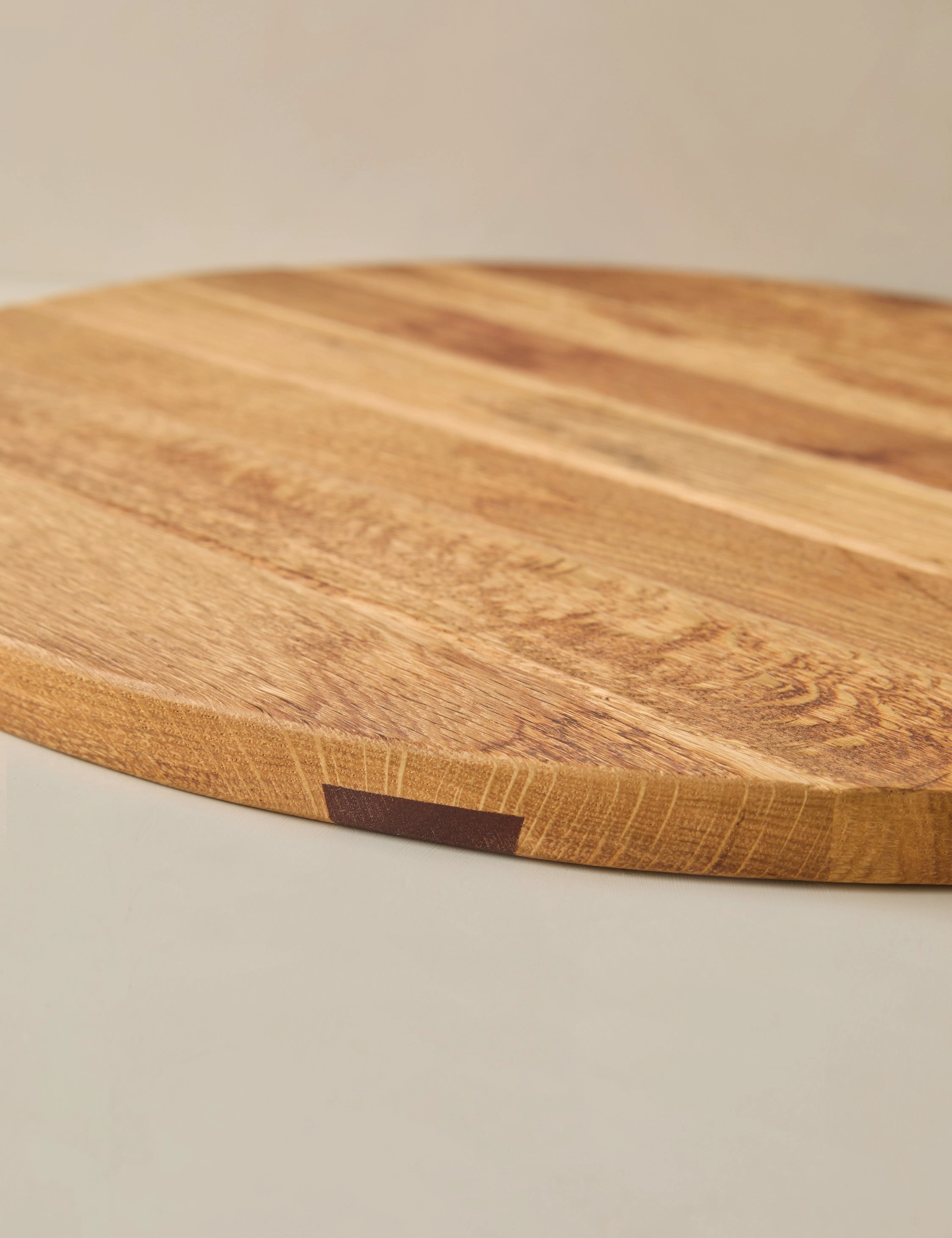 Handcrafted Round Oak Serving Board by etHOME