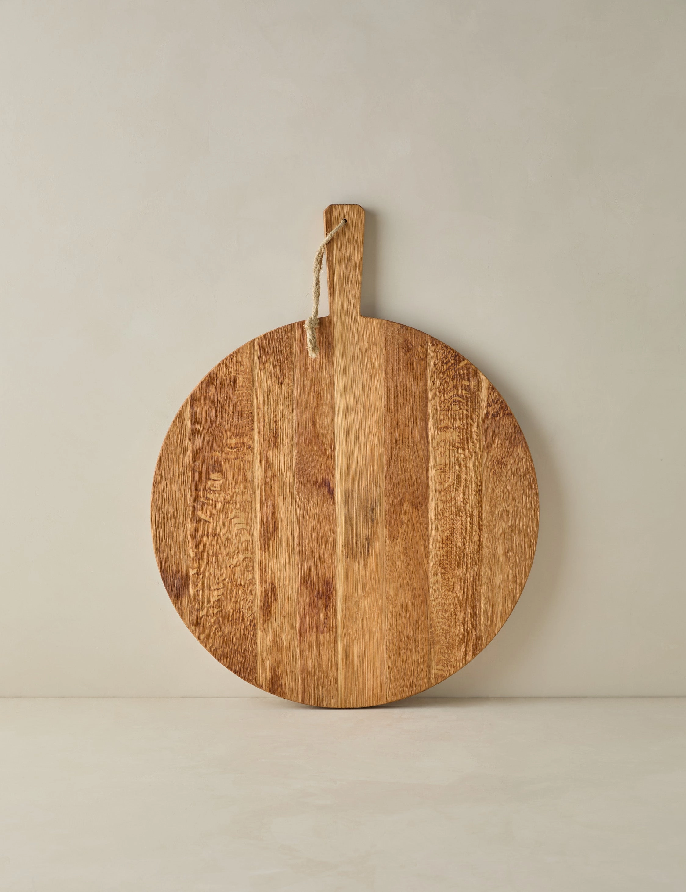 Handcrafted Round Oak Serving Board by etHOME