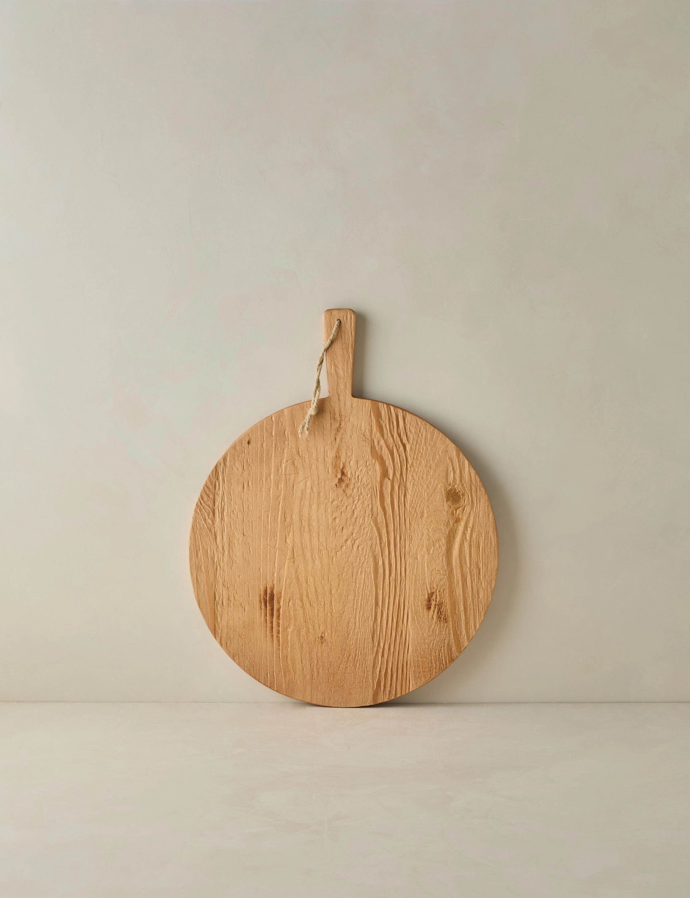 Handcrafted Round Pine Serving Board by etHOME