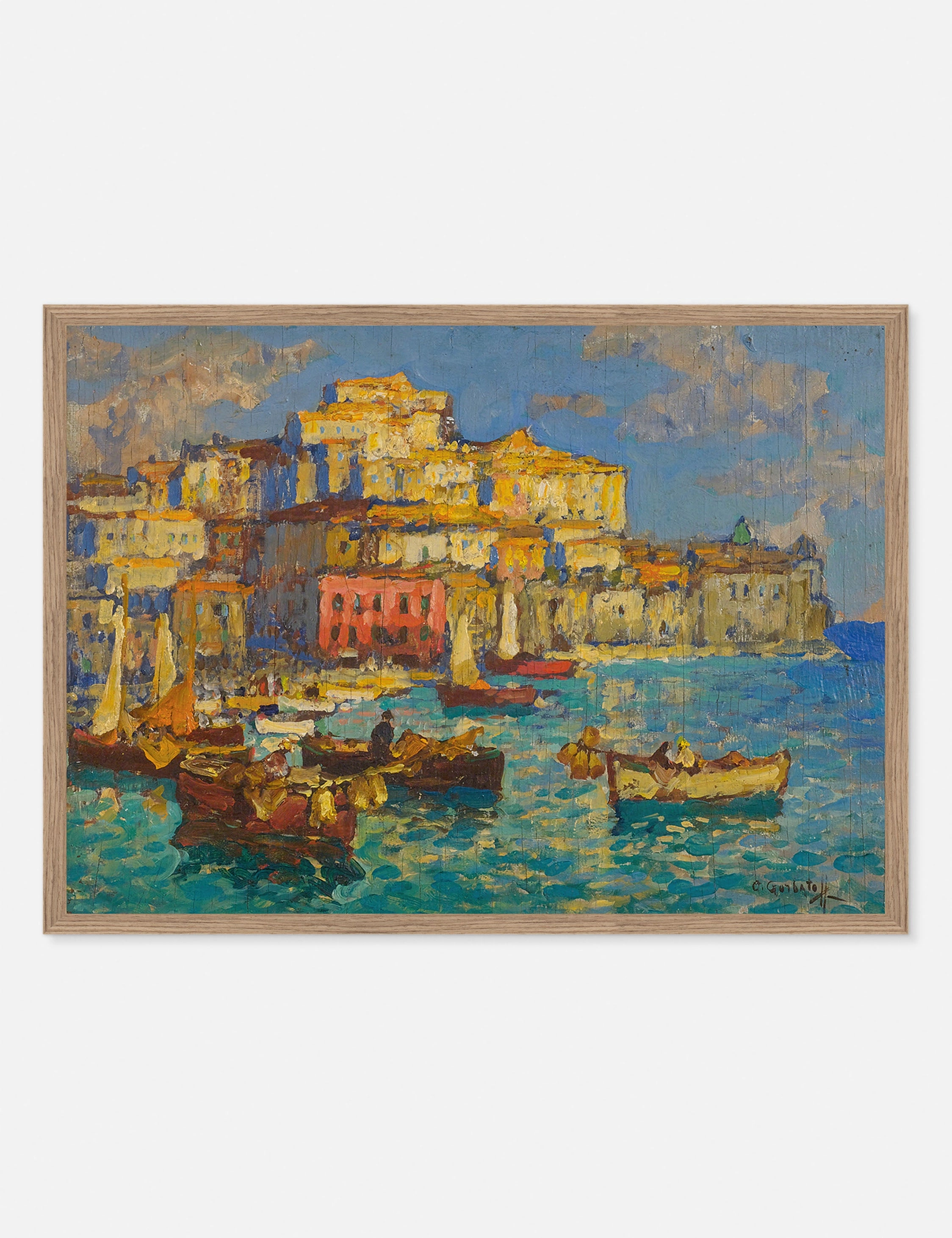 Harbor in Naples Print by Konstantin Gorbatov