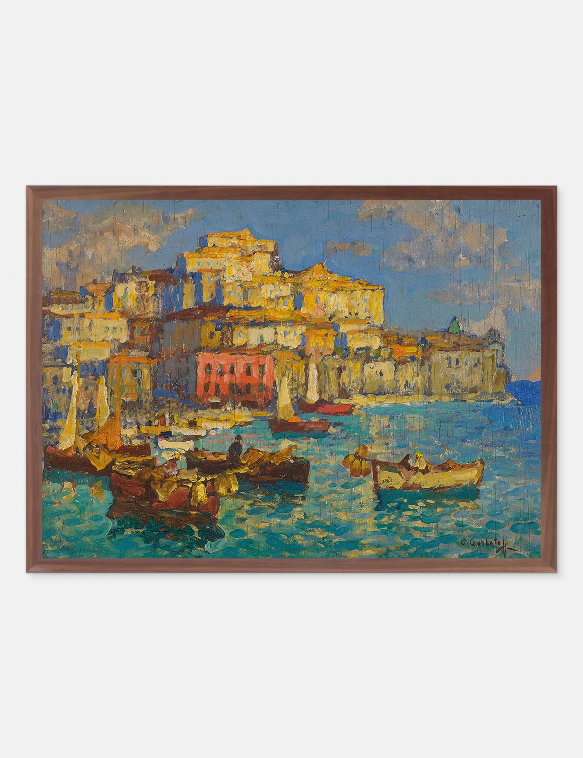 Harbor in Naples Print by Konstantin Gorbatov