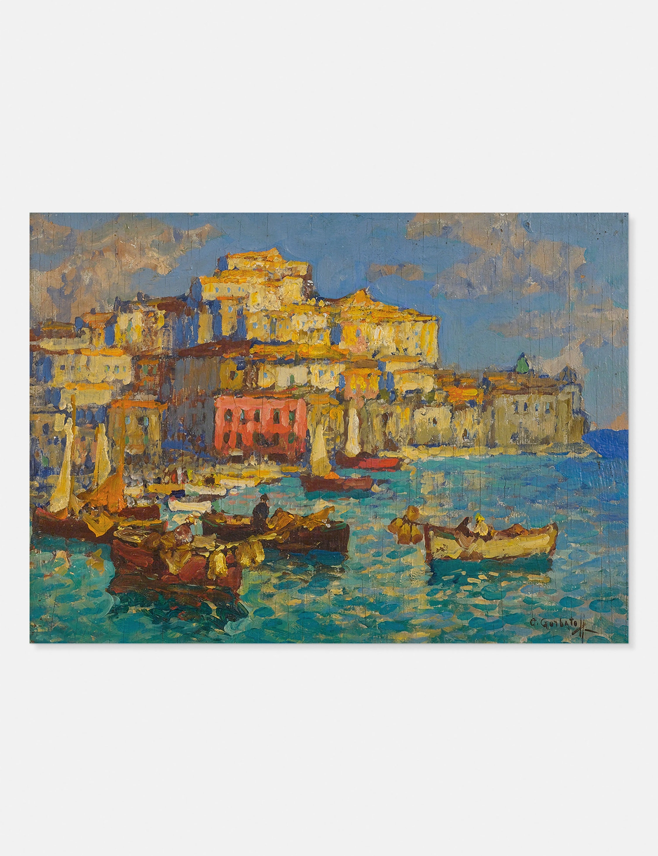 Harbor in Naples Print by Konstantin Gorbatov 