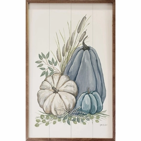 Harvest Cattails Wood Framed Print 