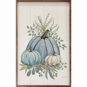 Harvest Greenery Wood Framed Print 