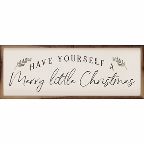 Have Yourself A Merry Little Christmas Wood Framed Print 