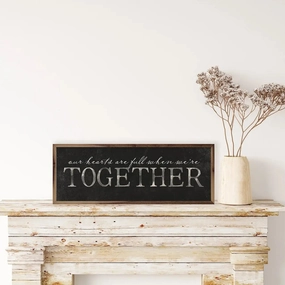 Hearts Are Full Together Wood Framed Print 