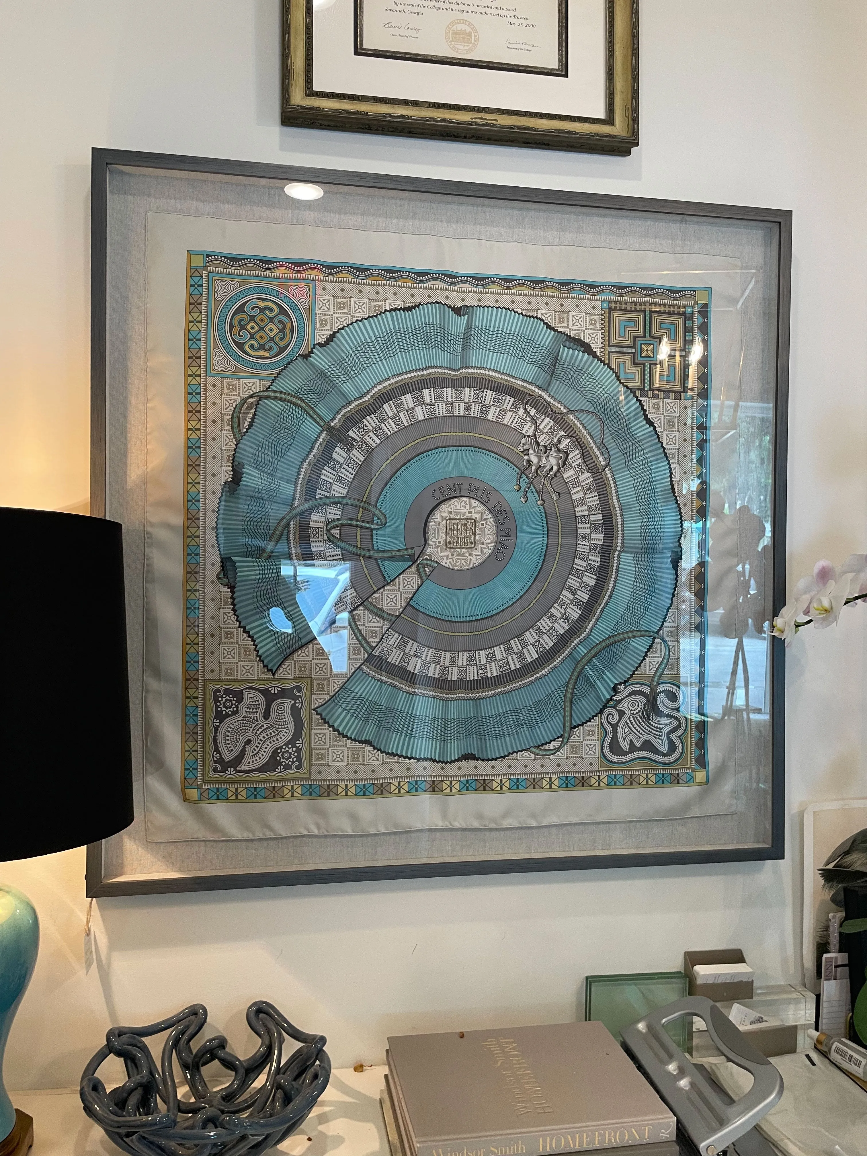 Hermes Custom Framed Scarf 
