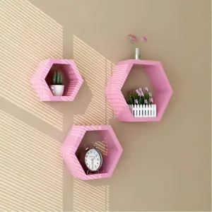 Hexagon Shape Wall Shelves 