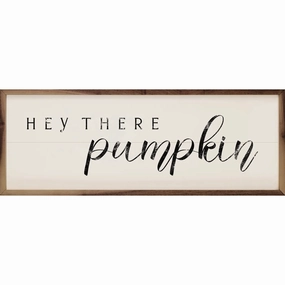 Hey There Pumpkin Wood Framed Print 