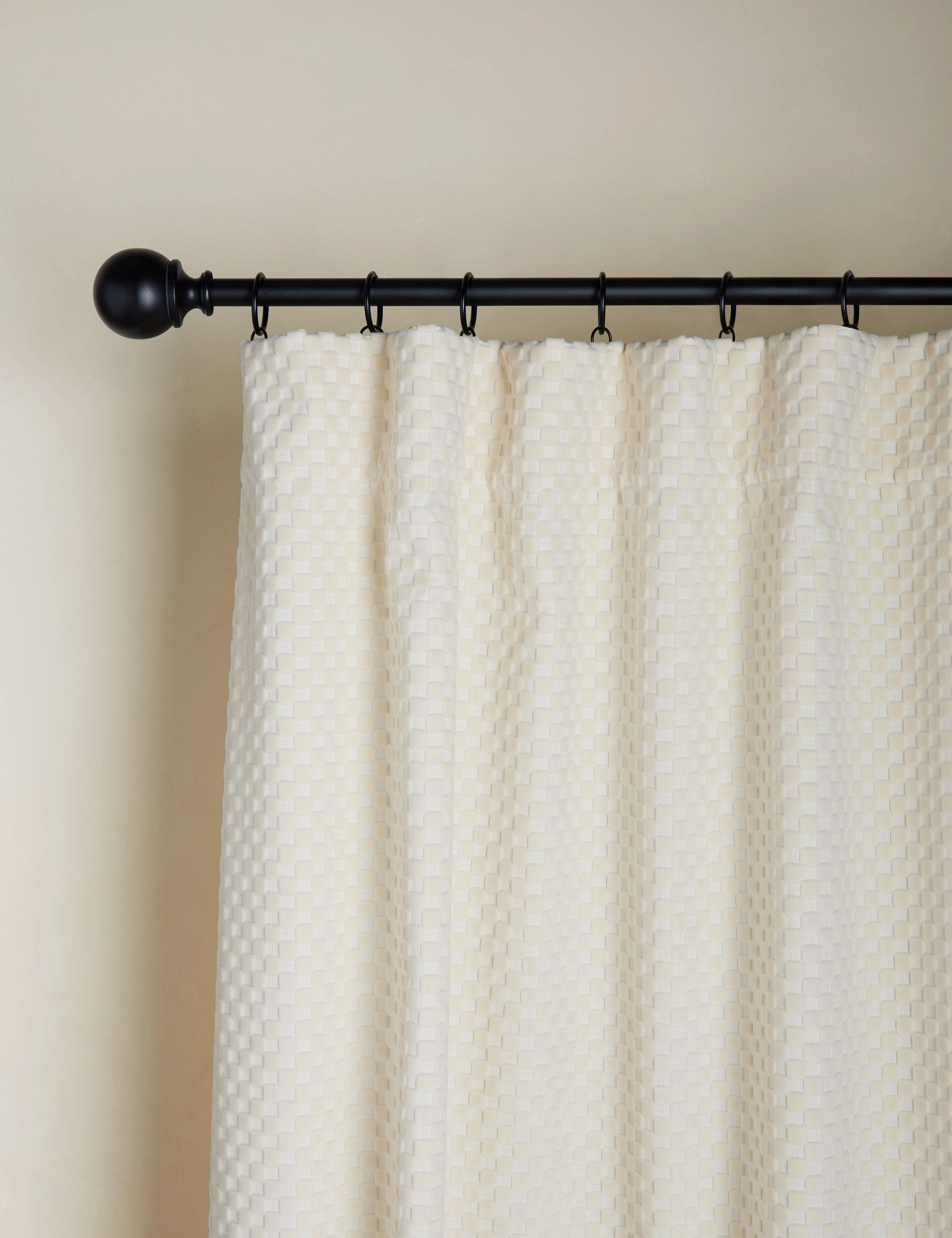 Hi-Lo Checker Velvet Curtain Panel By Sarah  Sherman Samuel