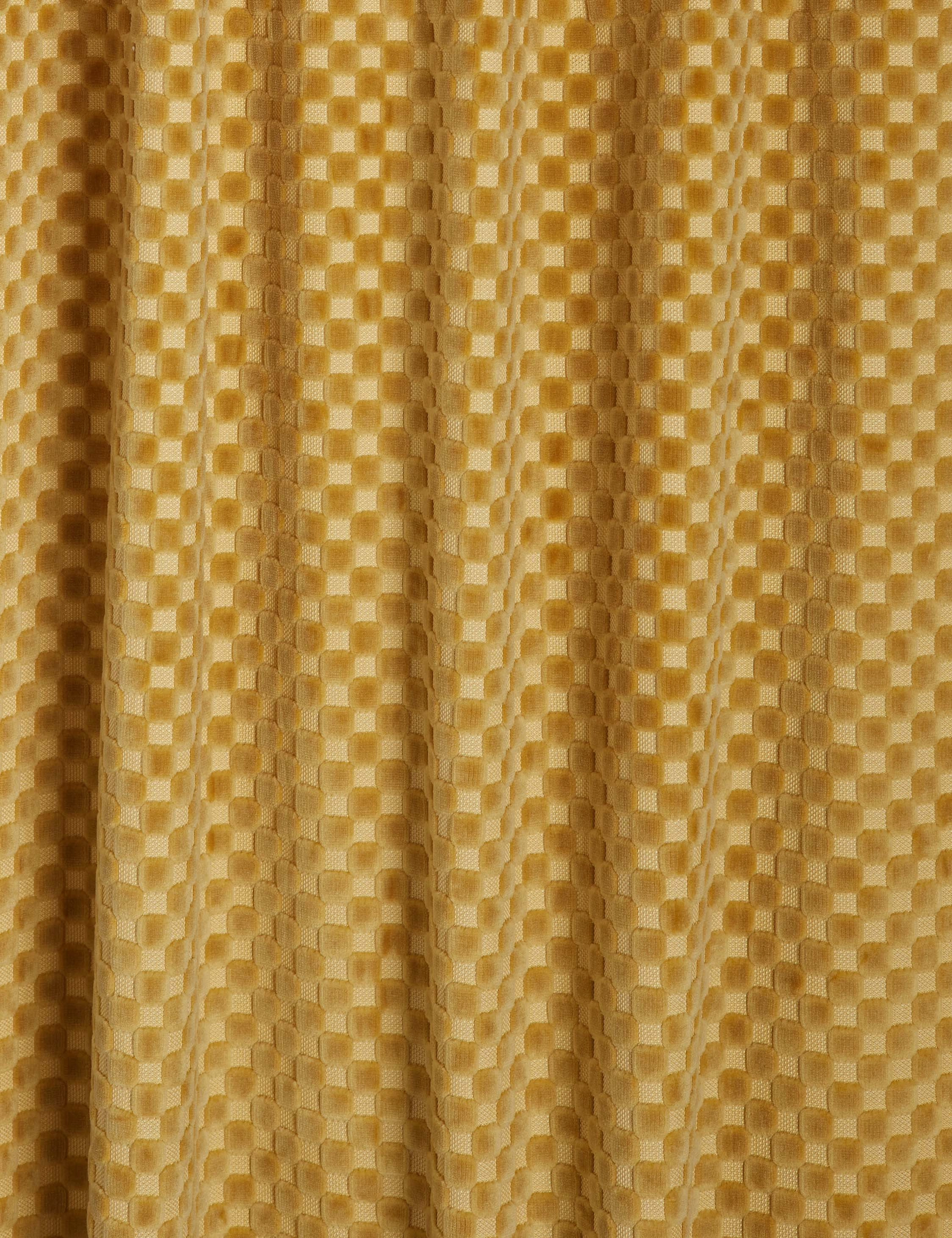 Hi-Lo Checker Velvet Curtain Panel By Sarah  Sherman Samuel