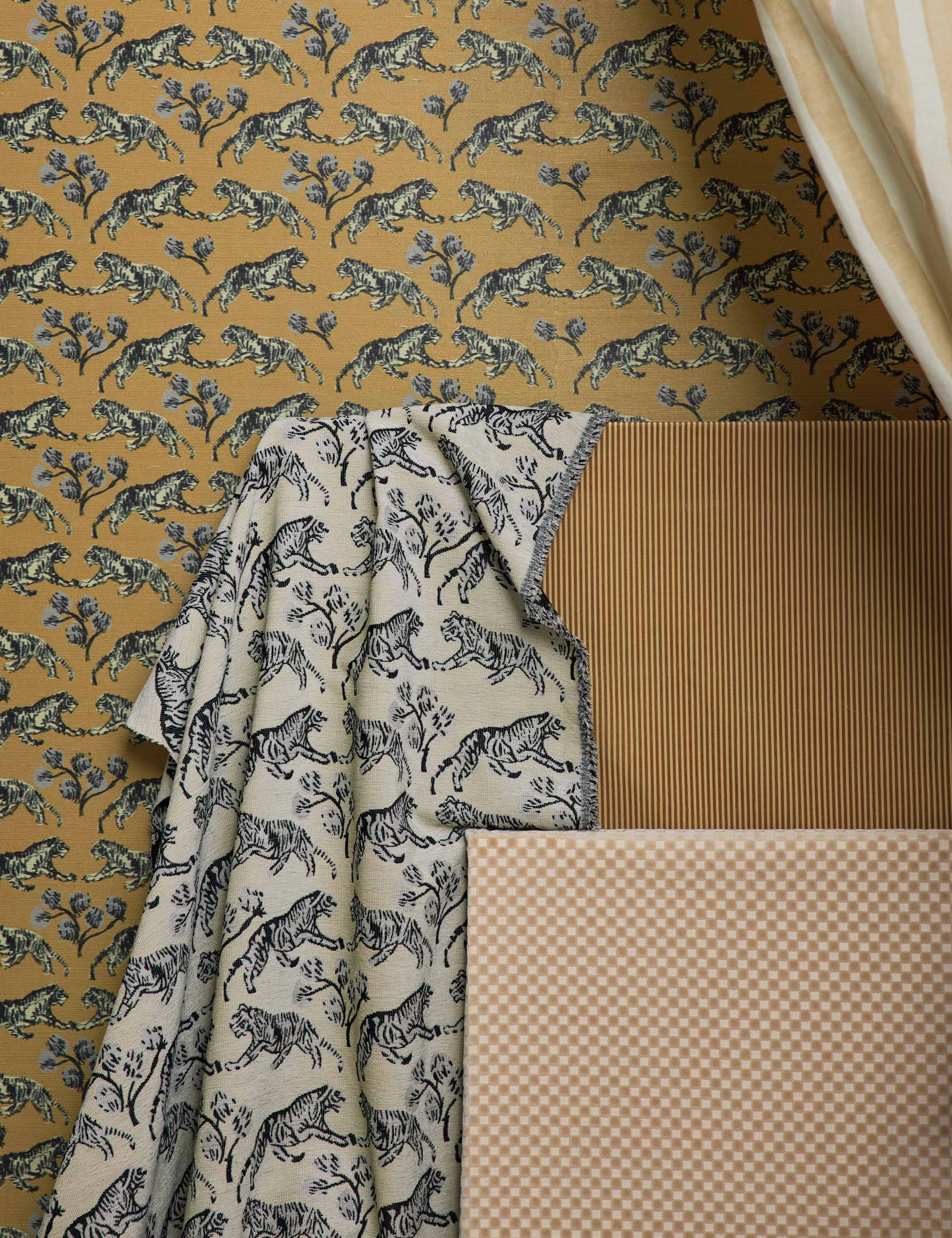 Hi-Lo Checker Velvet Fabric by Sarah Sherman Samuel