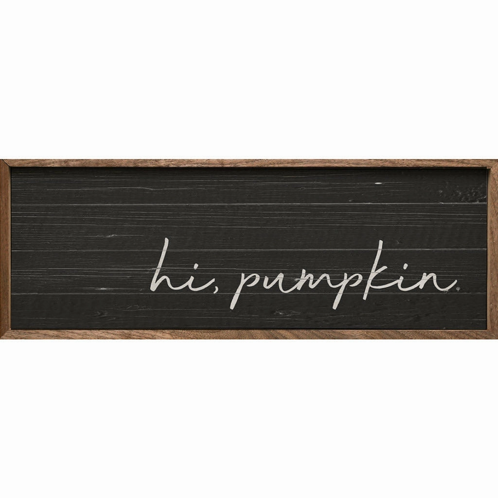 Hi Pumpkin Wood Framed Print 