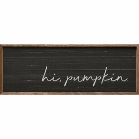 Hi Pumpkin Wood Framed Print 