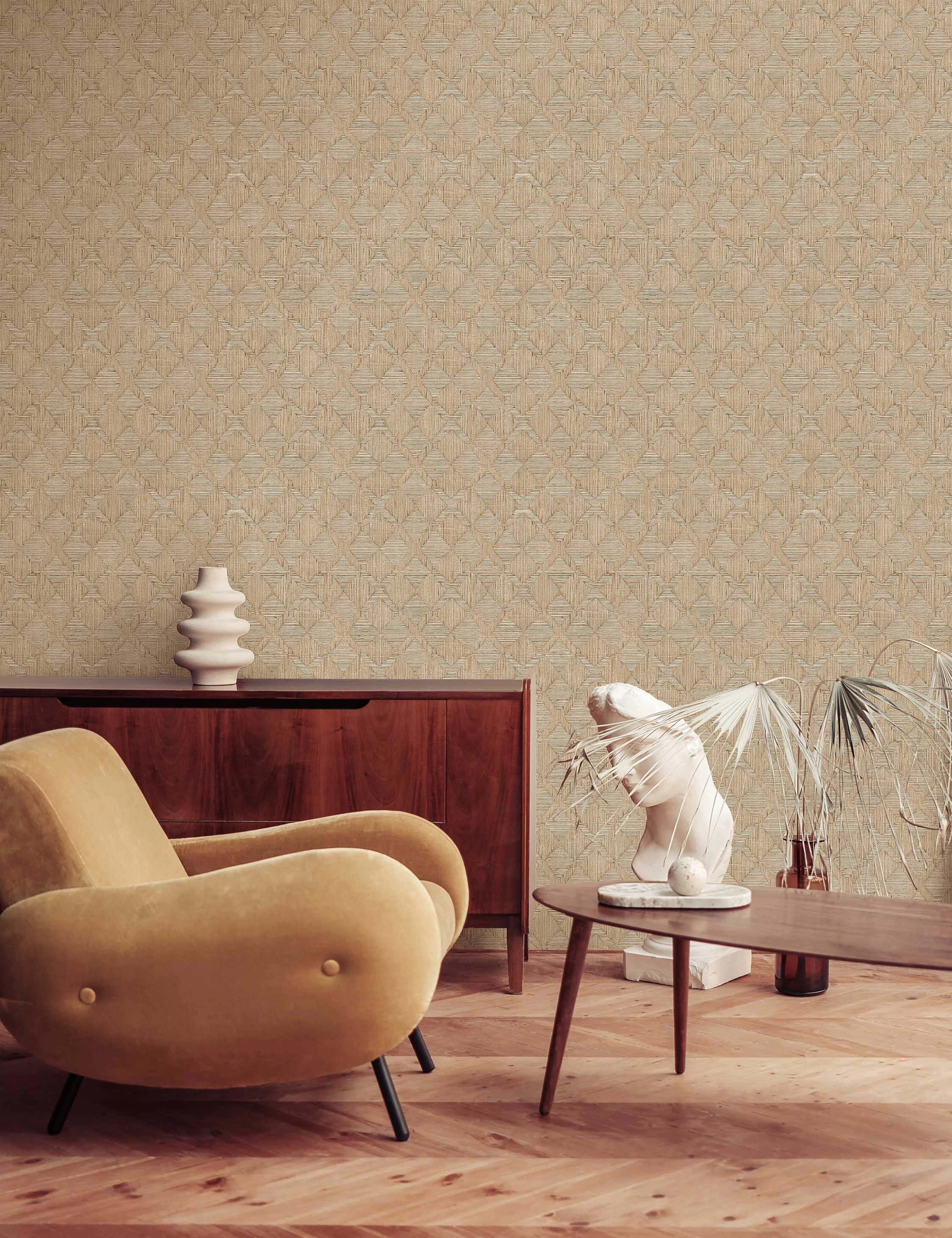 Hoffmann Faux Sisal Textured Peel and Stick Wallpaper by Jeremiah Brent