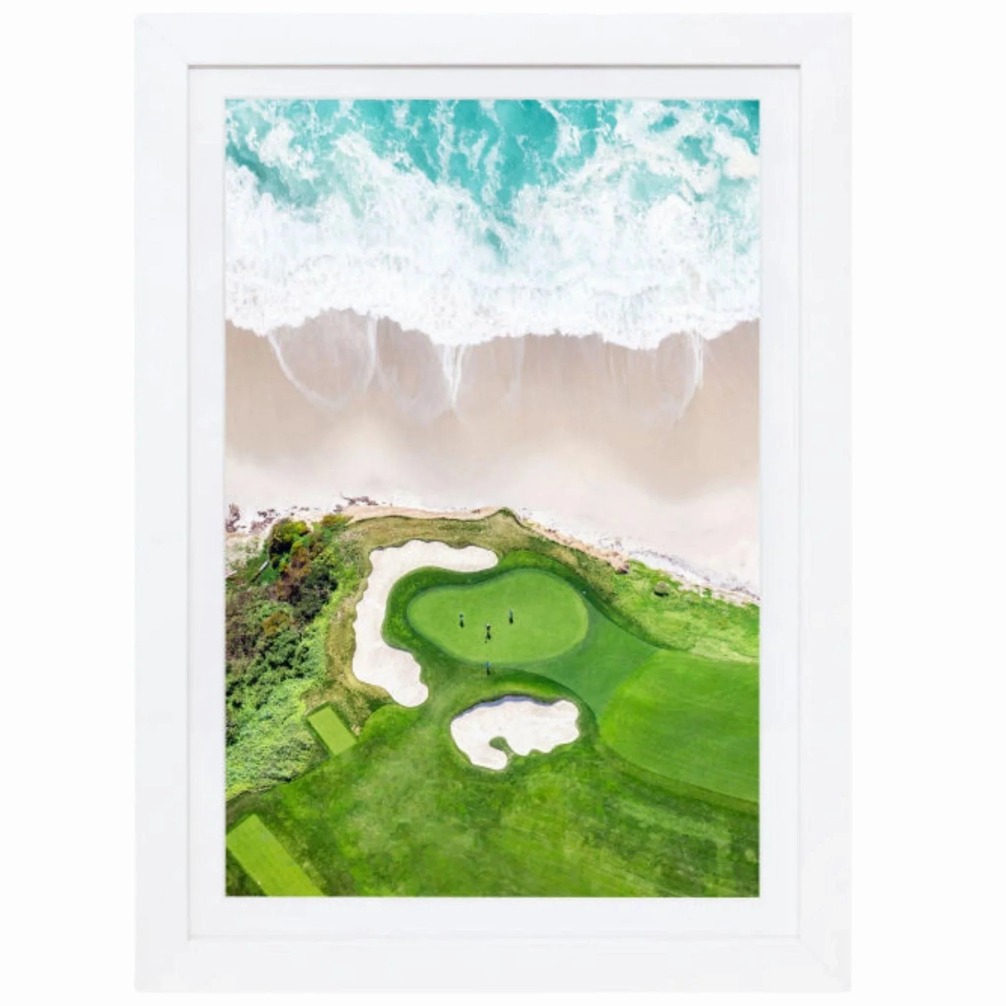 Hole 10, Pebble Beach Mini Framed Print by Gray Malin