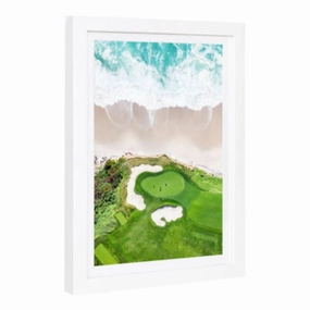 Hole 10, Pebble Beach Mini Framed Print by Gray Malin 
