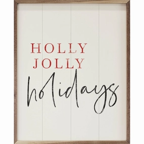 Holly Jolly Holidays Wood Framed Print 
