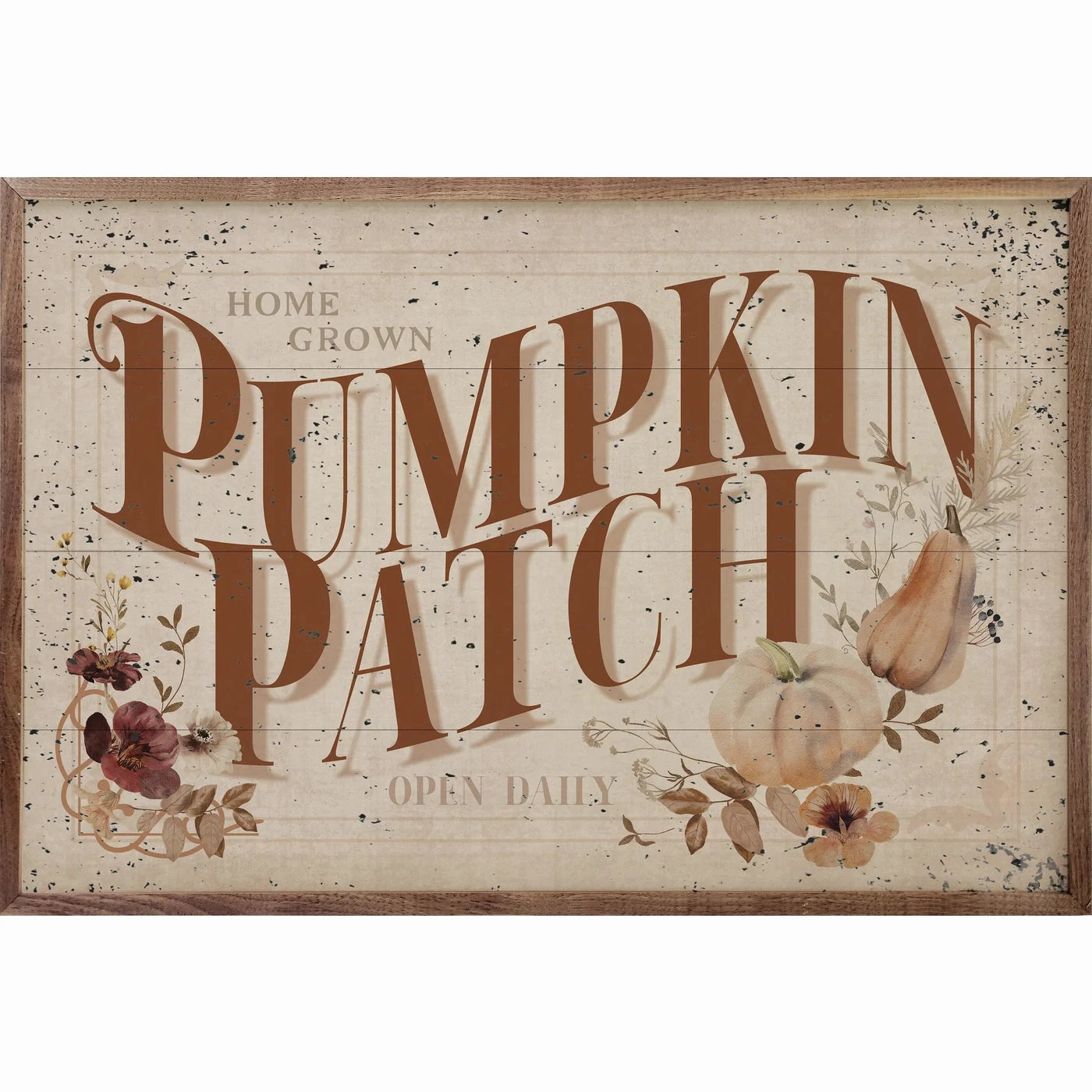Home Grown Pumpkin Patch Wood Framed Print 