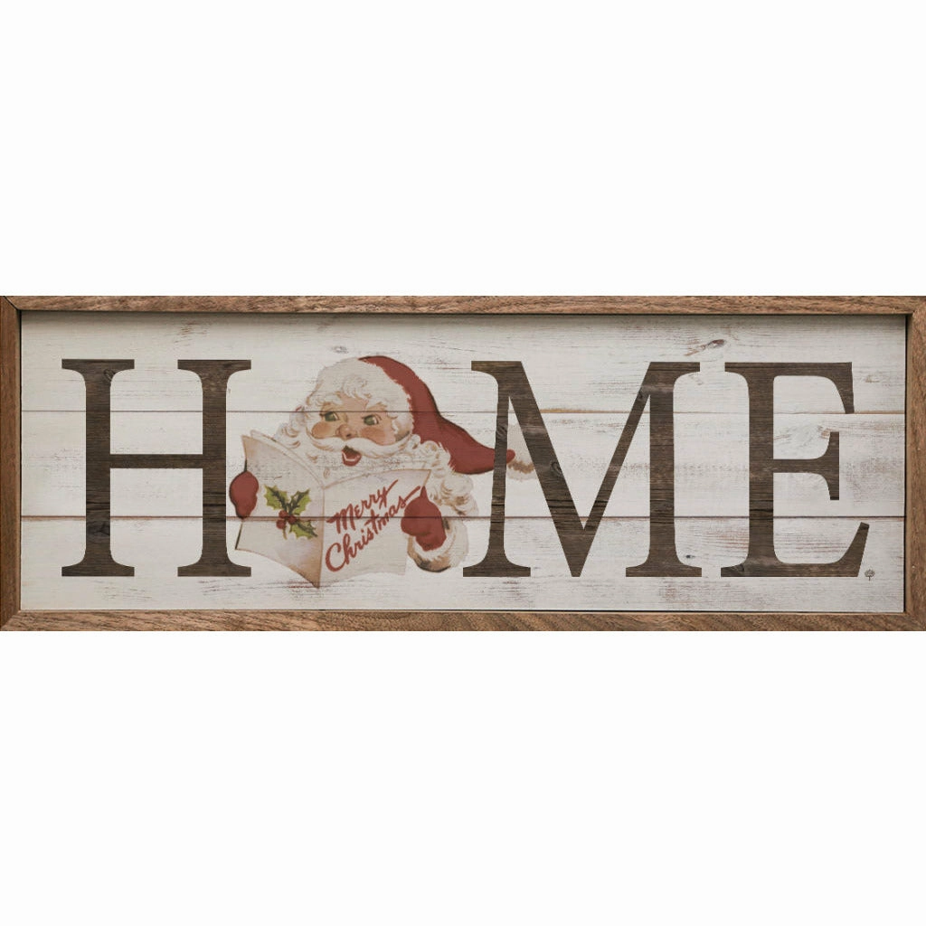 Home Santa Wood Framed Print 