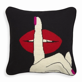 Hush Needlepoint Throw Pillow 