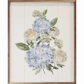 Hydrangea Bouquet Wood Framed Print 