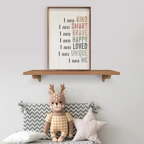 I Am Watercolor Wood Framed Print 